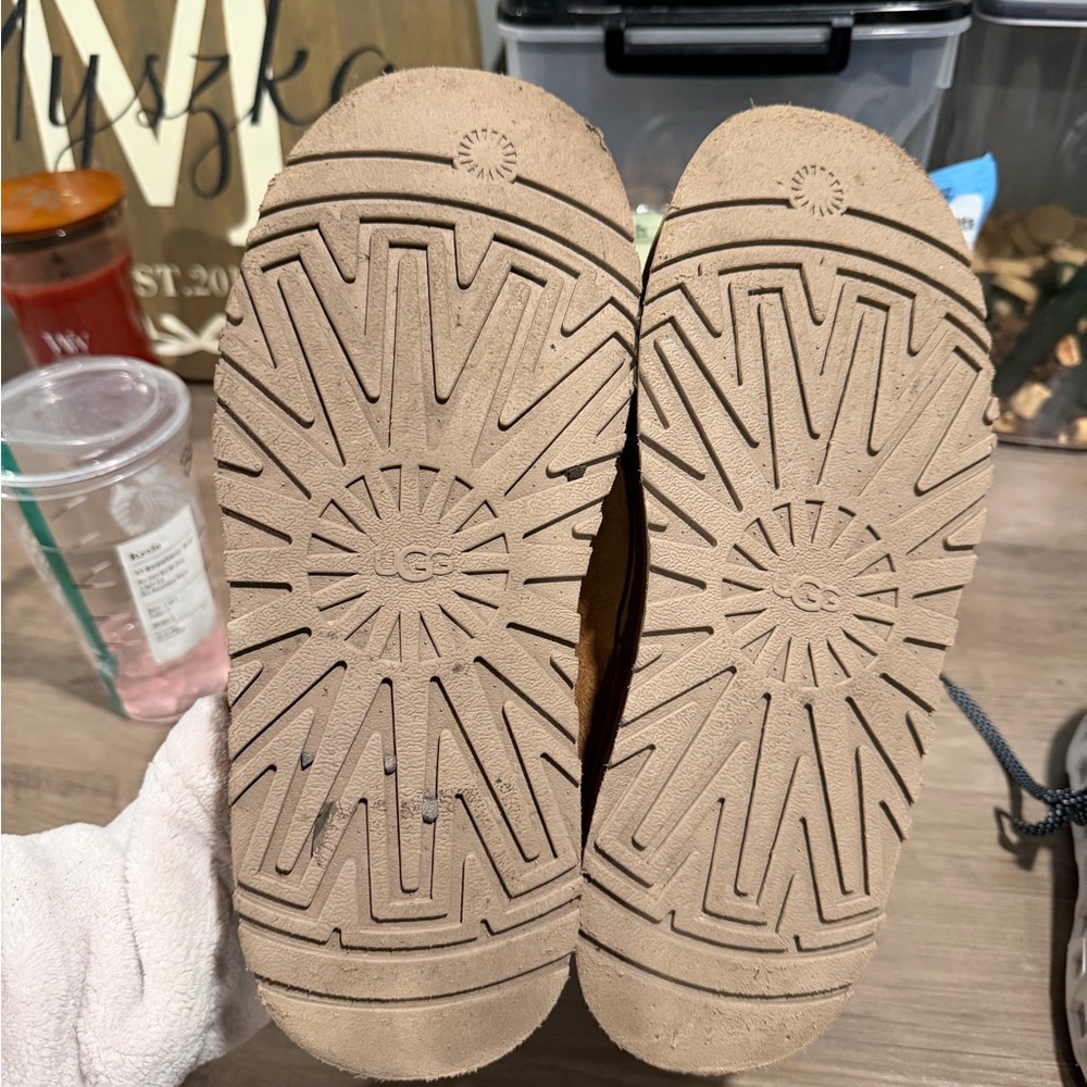 UGG Women's Brown Slippers with Red Trim - Picture 3 of 3